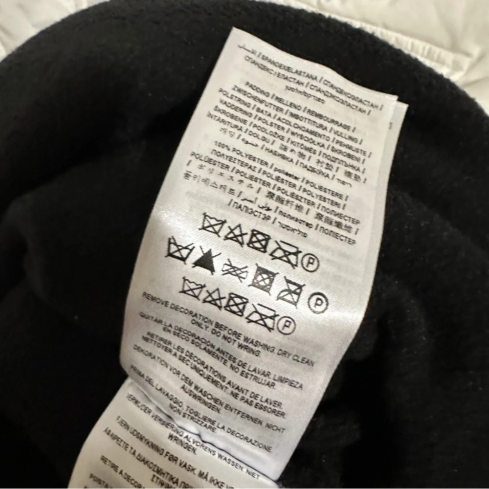 Guess White Black Longline Hooded Zip Button Puffer Jacket / Coat Size XL